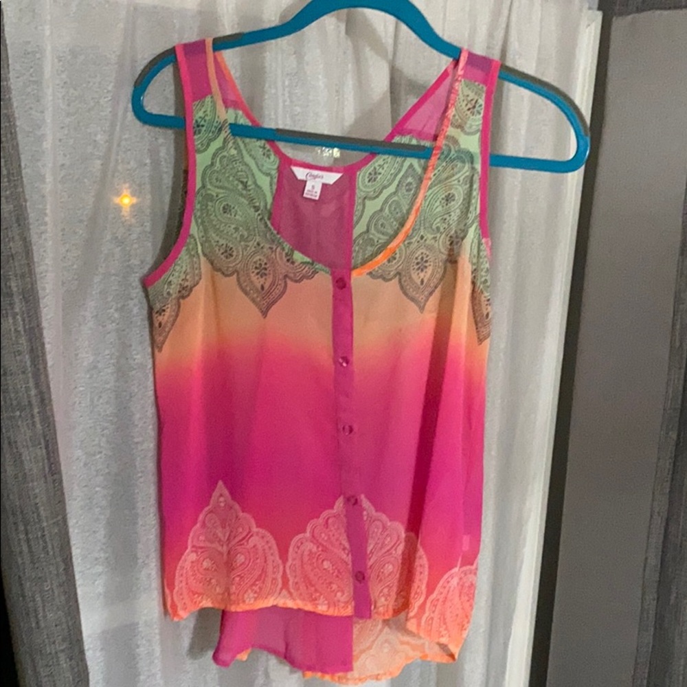 Pink Sheer Summer Blouse